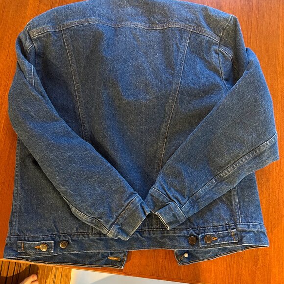 Vintage Wrangler Jeans Jacket w/ Sherpa Lining, Sz S/CH/P - Picture 4 of 5